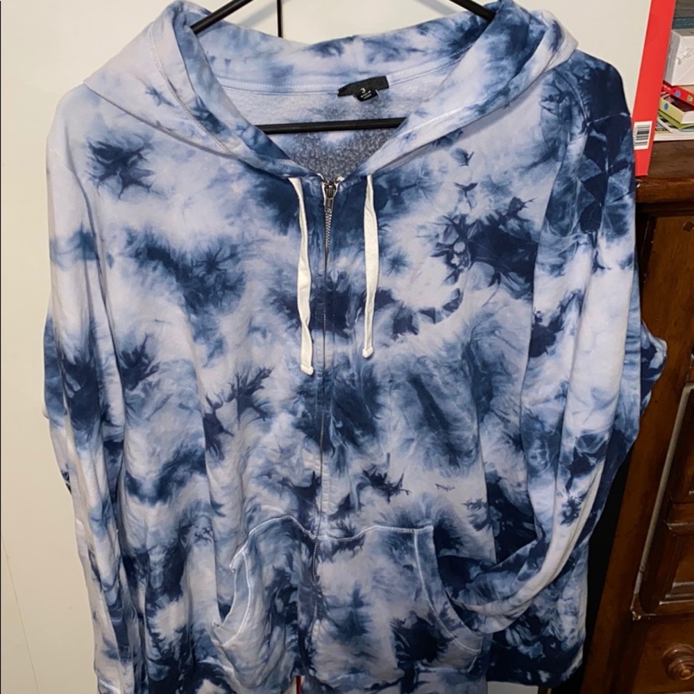 torrid tie dye zip up hoodie
